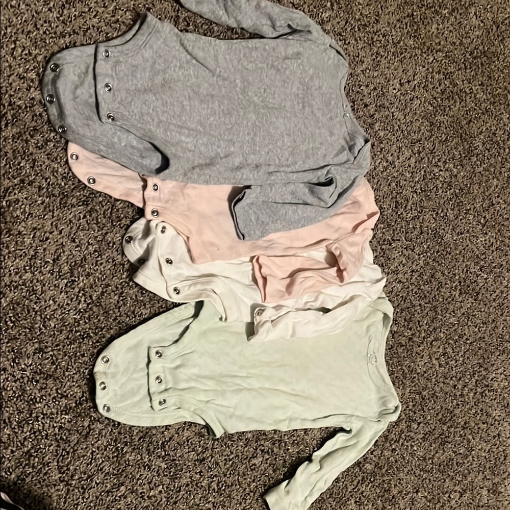 Baby Bodysuit Set - Gray, Pink, White, Mint